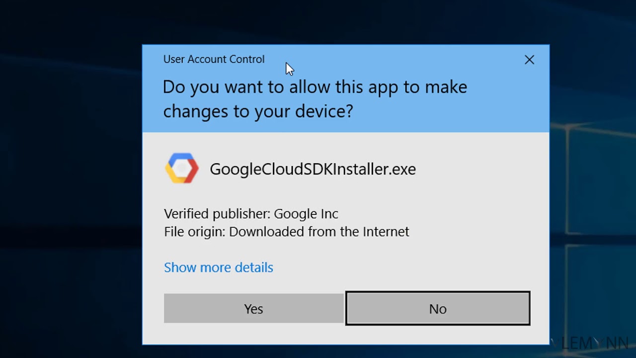 Install google cloud sdk windows